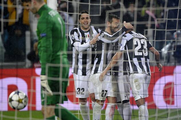 goal celebration , Fabio Quagliarella Juventus Torino 6 03 2013 Juventus Stadium Champions League Season 2012 13 Juventus vs Celtic Glasgow federicoxtardito