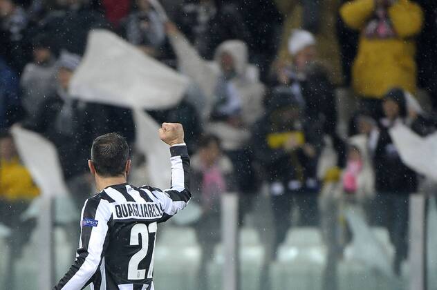 goal celebration , Fabio Quagliarella Juventus Torino 6 03 2013 Juventus Stadium Champions League Season 2012 13 Juventus vs Celtic Glasgow federicoxtardito