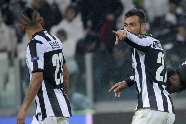 Fabio Quagliarella Juventus Arturo Vidal Juventus Torino 6 03 2013 Juventus Stadium Champions League Season 2012 13 Juventus vs Celtic Glasgow federicoxtardito