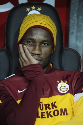 Turkey superleague match between Galatasaray and Genclerbirligi at Turk Telekom Arena Stadium in Istanbul on 08.02.2013 Match Scored: Galatasaray 0 - Genclerbirligi 1 Pictured: Didier Drogba of Galatasaray . 