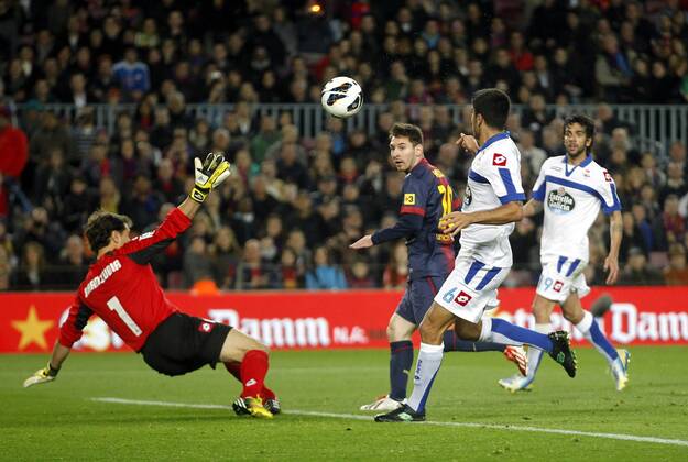 FC Barcelona (Barca) vs Deportivo La Coruna - Lionel Messi goal 2-0. Foto: R.SOLANA 