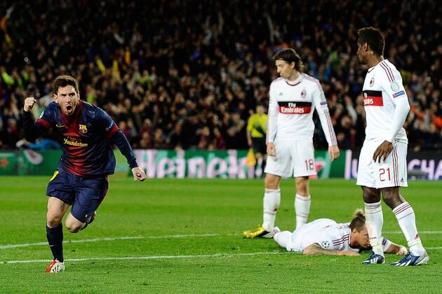 Barcelona, 12.03.2013 - UEFA Champions League 2012 2013 - FC Barcelona (Barca) vs AC Mailand - Lionel Messi 