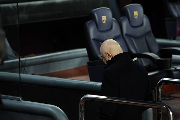 Barcelona, 12.03.2013 - UEFA Champions League 2012 2013 - FC Barcelona (Barca) vs AC Mailand - Adriano Galliani 