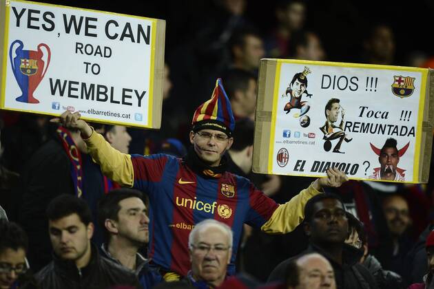 Barcelona, 12.03.2013 - UEFA Champions League 2012 2013 - FC Barcelona (Barca) Fans - 