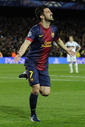 Barcelona, 12.03.2013 - UEFA Champions League 2012 2013 - FC Barcelona (Barca) vs AC Mailand - David Villa 