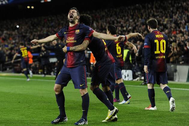 Barcelona, 12.03.2013 - UEFA Champions League 2012 2013 - FC Barcelona (Barca) vs AC Mailand - David Villa 