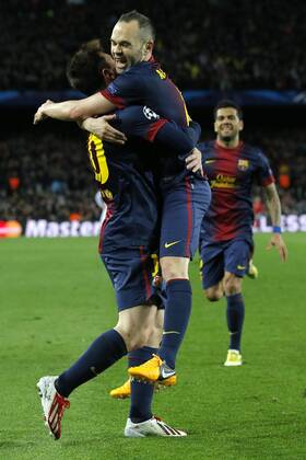 Lionel Messi Barcelona, Goal Celebration, Barcelona, 12.03.2013 - UEFA Champions League 2012 2013 - FC Barcelona (Barca) vs AC Mailand - MarcoxBertorello