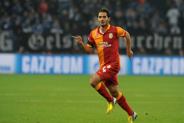 Gelsenkirchen, Deutschland 12. März 2013: Champions League 12 13 - FC Schalke 04 vs. Galatasaray SK Istanbul. Jubel Torjubel Torschütze Torschütze Hamit Altintop (Galatasaray) jubelt nach seinem Tor zum 1:1. mt