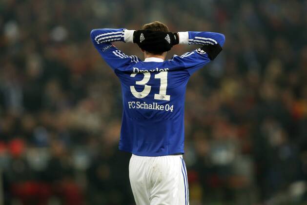 Julian Draxler Einzelbild Aktion enttäuscht FC Schalke 04 - Galatasaray Istanbul 12.03.2013 Fußball Fussball Veltins-Arena Gelsenkirchen Herren UEFA Championsleague Achtelfinale Saison 2012 2013