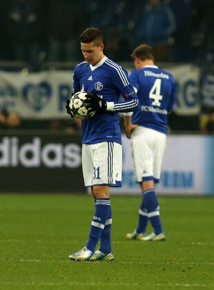 Julian Draxler Einzelbild Aktion enttäuscht FC Schalke 04 - Galatasaray Istanbul 12.03.2013 Fußball Fussball Veltins-Arena Gelsenkirchen Herren UEFA Championsleague Achtelfinale Saison 2012 2013