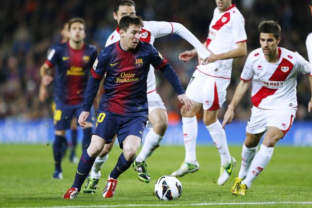 Lionel Messi (Barcelona), MARCH 17, 2013 - Football Soccer : Spanish Liga Espanola match between FC Barcelona (Barca) 3-1 Rayo Vallecano at Camp Nou stadium in Barcelona, Spain. (oqma009562)
