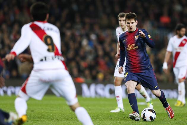 Lionel Messi (Barcelona), MARCH 17, 2013 - Football Soccer : Spanish Liga Espanola match between FC Barcelona (Barca) 3-1 Rayo Vallecano at Camp Nou stadium in Barcelona, Spain. (oqma009577)
