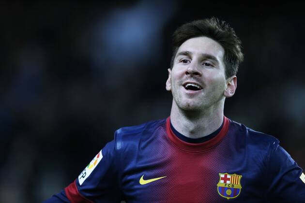 Lionel Messi (Barcelona), MARCH 17, 2013 - Football Soccer : Spanish Liga Espanola match between FC Barcelona (Barca) 3-1 Rayo Vallecano at Camp Nou stadium in Barcelona, Spain. (oqma009580)