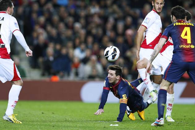 Lionel Messi (Barcelona), MARCH 17, 2013 - Football Soccer : Spanish Liga Espanola match between FC Barcelona (Barca) 3-1 Rayo Vallecano at Camp Nou stadium in Barcelona, Spain. (oqma009583)
