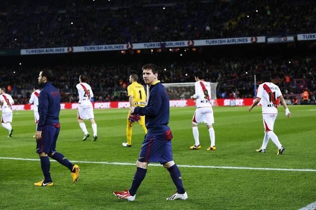 Lionel Messi (Barcelona), MARCH 17, 2013 - Football Soccer : Spanish Liga Espanola match between FC Barcelona (Barca) 3-1 Rayo Vallecano at Camp Nou stadium in Barcelona, Spain. (oqma009585)