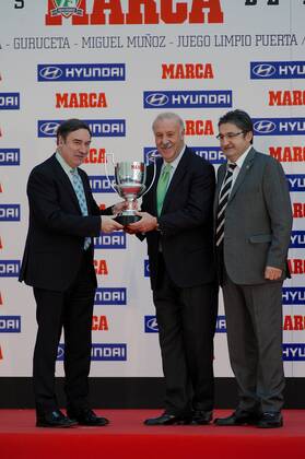 Vicente del Bosque (Miguel Munoz Trophy the 75th anniversary of MARCA) Marca football awards. Madrid, Spain - Palacio de Cibeles - Monday, March 18, 2013 