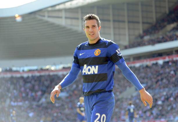 Robin Van Persie of Manchester United - Barclays Premier League - Sunderland vs Manchester United - Stadium of Light - Sunderland - 30 03 13 - Picture Richard Lee Sportimage EDITORIAL USE ONLY. No use with unauthorised audio, video, data, fixture lists, club league logos or live services. Online in-match use limited to 120 images, no video emulation. No use in betting, games or single club league player publications.