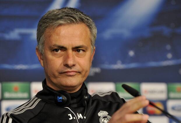 Jose Mourinho, coach and manager of Real Madrid C.F., in the press conference before game - Real Madrid - Galatasaray - UEFA Champions League 2012 2013 - Quarters Finals- First Leg Match- 02 04 2013 - @ Francesca Ceciarini NJF Media 