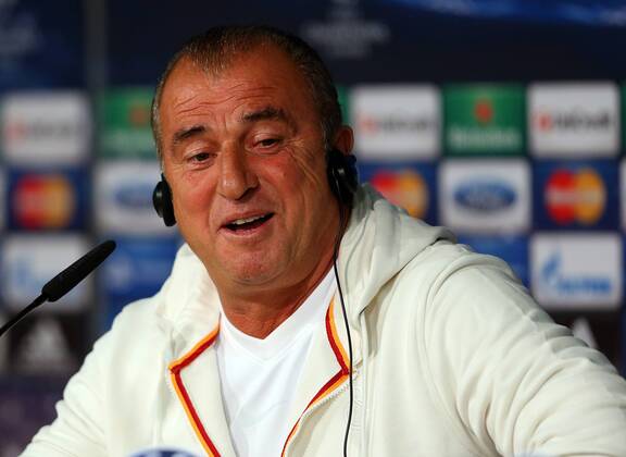 Head coach Fatih Terim of Galatasaray attends a press conference ahead of their UEFA Champions League quarter-final first leg match against Real Madrid on April 2, 2013 in Madrid, Spain. 