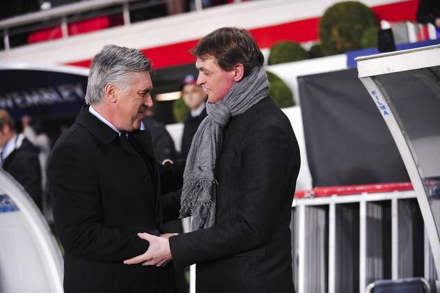 Carlo Ancelotti (Paris) - Tito Vilanova (Barca) - Trainer FOOTBALL: Paris St Germain, PSG - FC Barcelona.Champions League - 02 04 2013 xJBAutissierx 