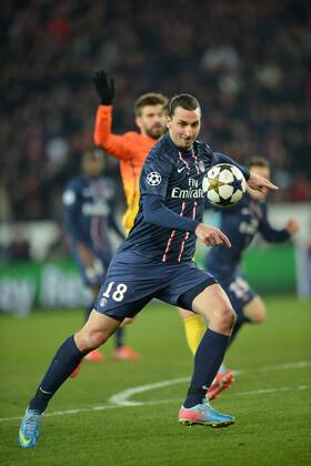 Zlatan Ibrahimovic (psg) FOOTBALL : Paris SG vs Barcelone - Ligue des champions - 02 04 2013 AnthonyBIBARD FEP Panoramic 
