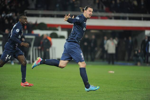 Zlatan Ibrahimovic (psg) - Blaise Matuidi (barca) FOOTBALL : Paris SG vs Barcelone - Ligue des champions - 02 04 2013 AnthonyBIBARD FEP Panoramic 