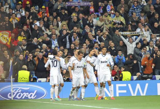 03.04.2013, UEFA Champions League, Real Madrid - Galatasaray Istanbul, v.l. CELEBRATION