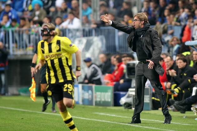 MALAGA CF - BORUSSIA DORTMUND --- UEFA CHAMPIONS LEAGUE QUARTERFINAL FIRST MATCH: MALAGA CF - BVB 1909 JURGEN KLOPP FOT. PIOTR KUCZA NEWSPIX.PL --- Newspix.pl  GY5Q5945
