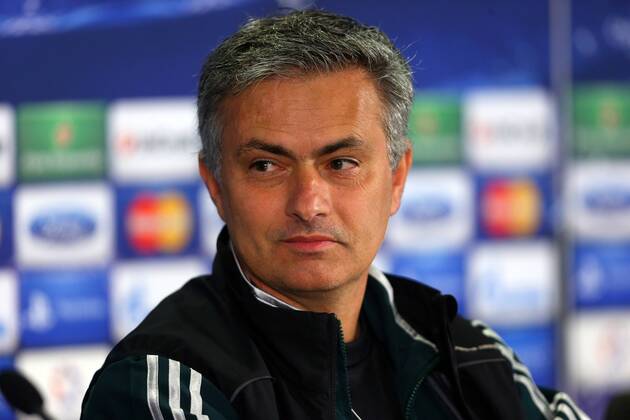 Jose Mourinho Head coach of Real CF Madrid football club attends a press conference ahead of their UEFA Champions League Istanbul. 08.04.2013 