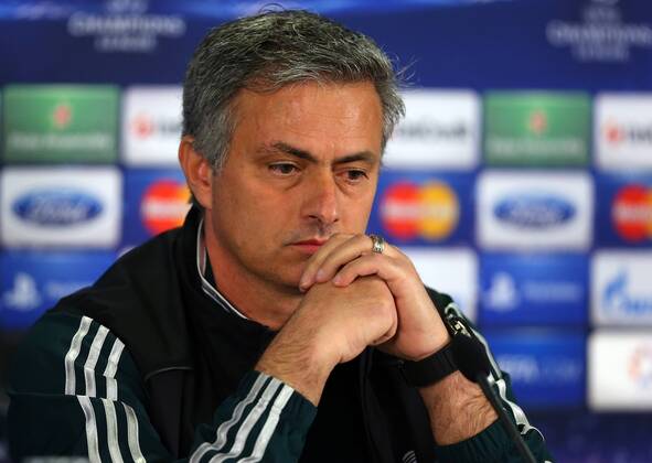 Jose Mourinho Head coach of Real CF Madrid football club attends a press conference ahead of their UEFA Champions League Istanbul. 08.04.2013 