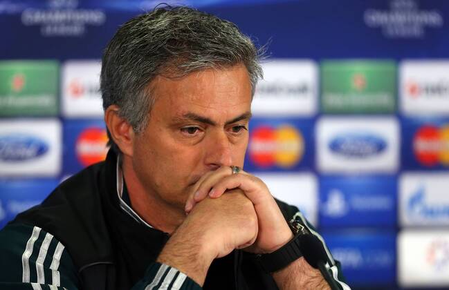 Jose Mourinho Head coach of Real CF Madrid football club attends a press conference ahead of their UEFA Champions League Istanbul. 08.04.2013 
