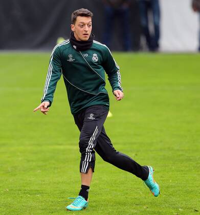 Real CF Madrid Football players training at Inonu Stadium in Istanbul ahead of their Champions league match against Galatasaray. 08.04.2013 Pictured: Mesut Ozil 