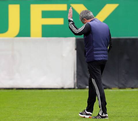 Real CF Madrid Football players training at Inonu Stadium in Istanbul ahead of their Champions league match against Galatasaray. 08.04.2013 Pictured: Head Coach Jose Mourinho 