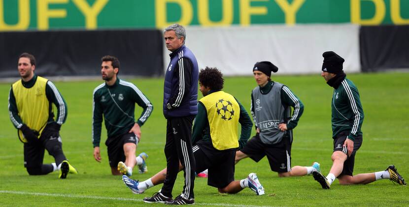Real CF Madrid Football players training at Inonu Stadium in Istanbul ahead of their Champions league match against Galatasaray. 08.04.2013 Pictured: Head Coach Jose Mourinho 