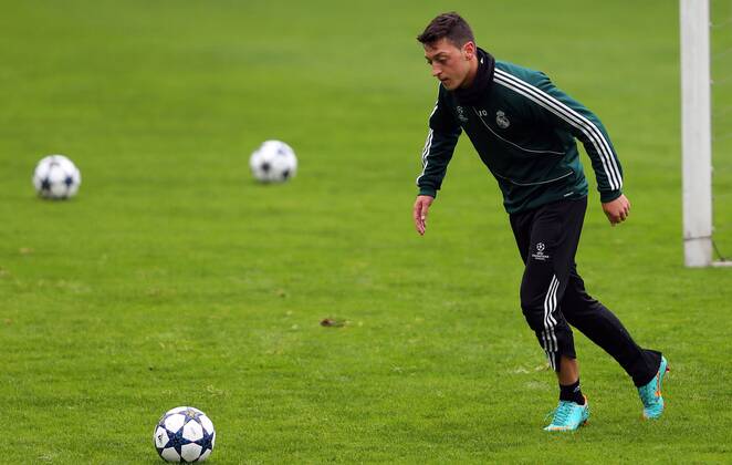 Real CF Madrid Football players training at Inonu Stadium in Istanbul ahead of their Champions league match against Galatasaray. 08.04.2013 Pictured: Mesut Ozil 