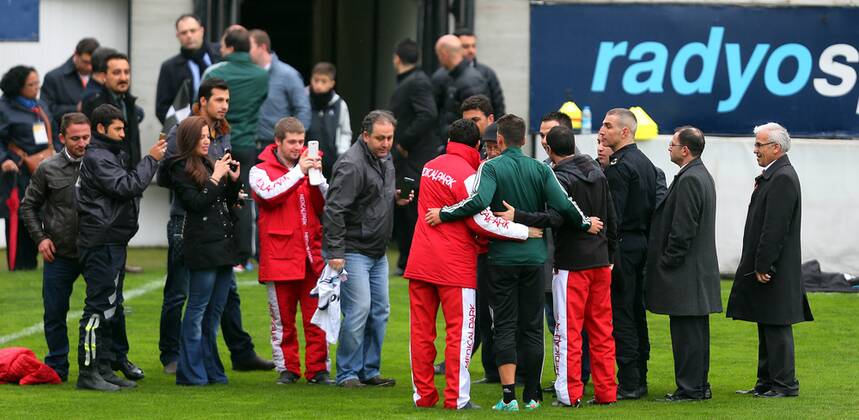 Real CF Madrid Football players training at Inonu Stadium in Istanbul ahead of their Champions league match against Galatasaray. 08.04.2013 Pictured: Mesut Ozil 