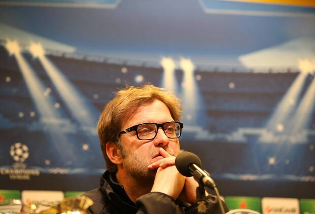 Montag, 08.04.2013, UEFA Champions League Viertelfinale Rückspiel, Saison 2012 2013 im Dortmunder Signal Iduna Park, Pressekonferenz vor dem Spiel zwischen dem BVB Borussia Dortmund und Malaga CF, Trainer Jürgen Klopp (BVB)