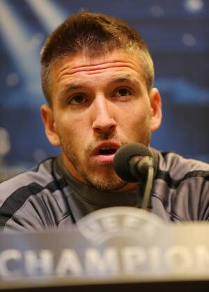 Montag, 08.04.2013, UEFA Champions League Viertelfinale Rückspiel, Saison 2012 2013 im Dortmunder Signal Iduna Park, Pressekonferenz vor dem Spiel zwischen dem BVB Borussia Dortmund und Malaga CF, Ignacio Camacho (Malaga)