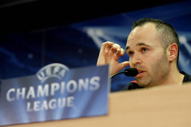 PK mit Andres Iniesta Champions League 