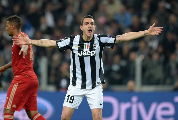FUSSBALL CHAMPIONS LEAGUE VIERTELFINALE RUECKSPIEL 2012 2013 Juventus Turin - FC Bayern Muenchen 10.04.2013 Leonardo Bonucci (Juventus Turin) emotional 