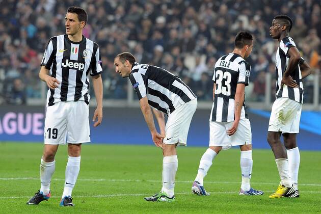 UEFA Champions League Juventus Turin Juve - FC BAYERN MÜNCHEN , LEONARDO BONUCCI, GIORGIO CHIELLINI, ISLA, PAUL POGBA xHOCHxZWEIx xItalyxPhotoxPressx 