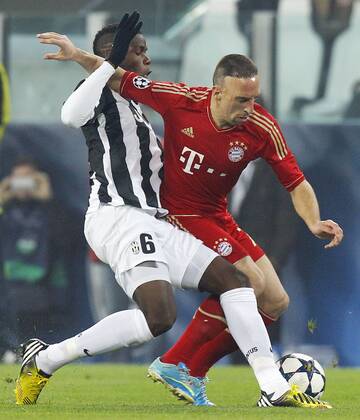 Paul Pogba Juventus, Franck Ribery Bayern, Torino 10 4 2013 Juventus Stadium Football Calcio 2012 2013 Champions League Juventus Vs Bayern München MarcoxBertorello