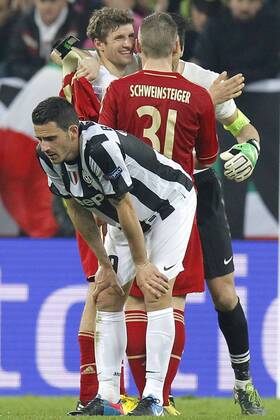 Leonardo Bonucci Juventus Thomas Müller Bayern, Torino 10 4 2013 Juventus Stadium Football Calcio 2012 2013 Champions League Juventus Vs Bayern München MarcoxBertorello