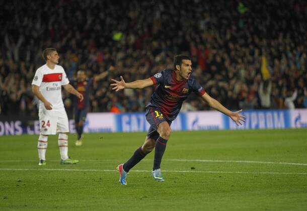 Barcelona, Camp Nou april 10. Champions League FC Barcelona vs PSG. Pedro Foto: R.SOLANA 