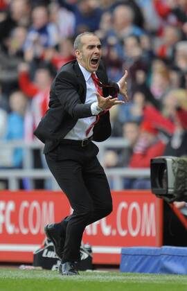 Sunderland manager Paolo Di Canio celebrates at the final whistle - Barclays Premier League - Sunderland vs Everton - Stadium of Light - Sunderland - 20 04 13 - Picture Richard Lee Sportimage EDITORIAL USE ONLY. No use with unauthorised audio, video, data, fixture lists, club league logos or live services. Online in-match use limited to 120 images, no video emulation. No use in betting, games or single club league player publications.