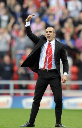 Sunderland manager Paolo Di Canio celebrates at the final whistle - Barclays Premier League - Sunderland vs Everton - Stadium of Light - Sunderland - 20 04 13 - Picture Richard Lee Sportimage EDITORIAL USE ONLY. No use with unauthorised audio, video, data, fixture lists, club league logos or live services. Online in-match use limited to 120 images, no video emulation. No use in betting, games or single club league player publications.