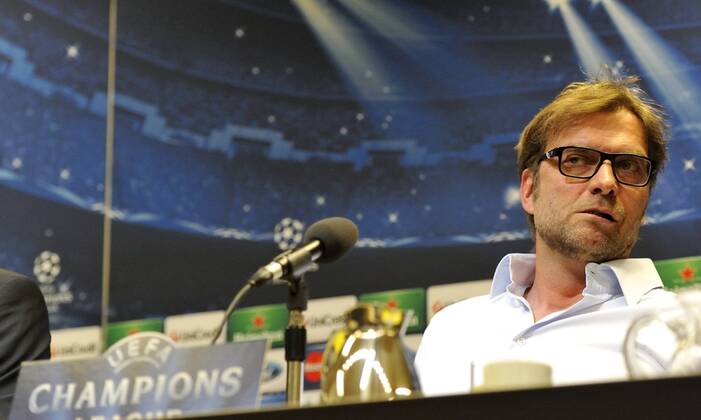Jürgen Klopp, coach of Borussia Dortmund, in the press conference before the game - Signal Iduna Park- Dortmund- Germany - 23 04 2013 - 
