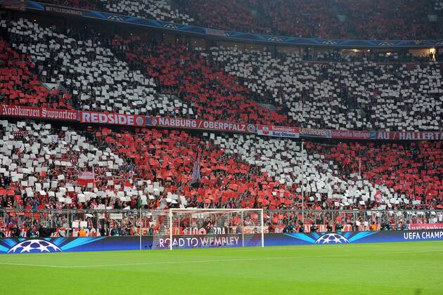 FUSSBALL CHAMPIONS LEAGUE - FC Bayern München Fans - Stimmungsvolle Choreographie EP_WSE