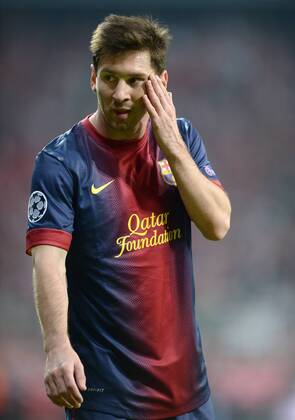 FUSSBALL CHAMPIONS LEAGUE HALBFINALE HINSPIEL 2012 2013 FC Bayern München - FC Barcelona 23.04.2013 Lionel Messi (Barca) 