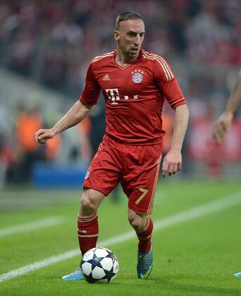FUSSBALL CHAMPIONS LEAGUE HALBFINALE HINSPIEL 2012 2013 FC Bayern München - FC Barcelona 23.04.2013 Franck Ribery (FC Bayern München) Einzelaktion am Ball 